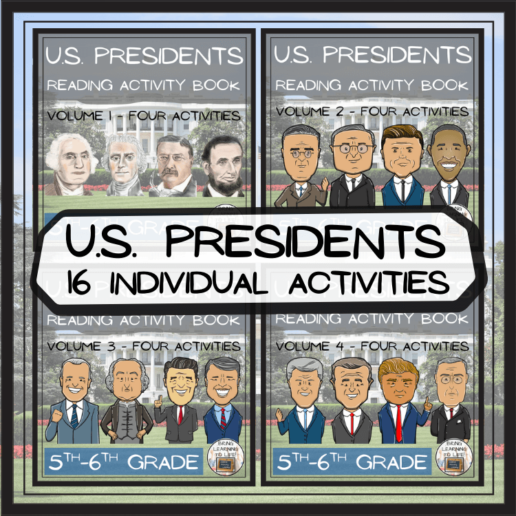 American Presidents Close Reading Comprehension Mega Bundle | 5th & 6th Grade