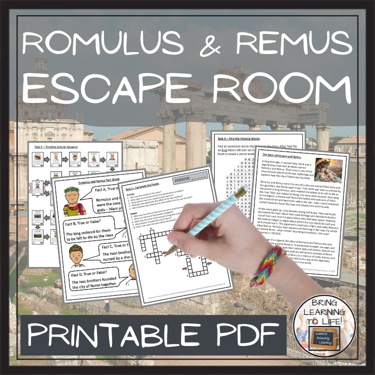 Romulus and Remus Escape Room | Social Studies & Ancient History Activity