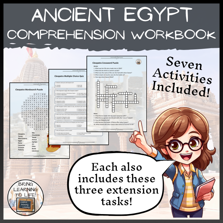 Ancient Egypt Reading Comprehension Workbook | 5th-6th Grade