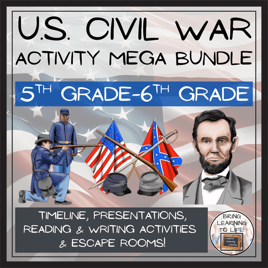 American Civil War Mega Bundle of Activities | 5th Grade & 6th Grade