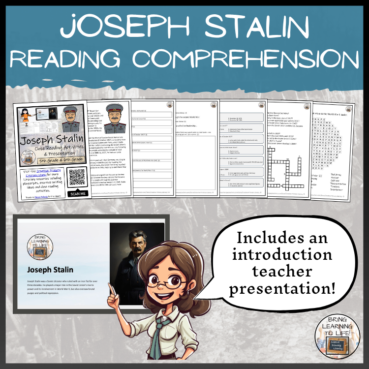 Joseph Stalin Close Reading Comprehension Activities | 5th Grade & 6th Grade
