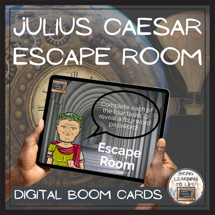 Julius Caesar BOOM Cards Escape Room | Digital ELA Reading Activity