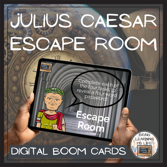 Julius Caesar BOOM Cards Escape Room | Digital ELA Reading Activity