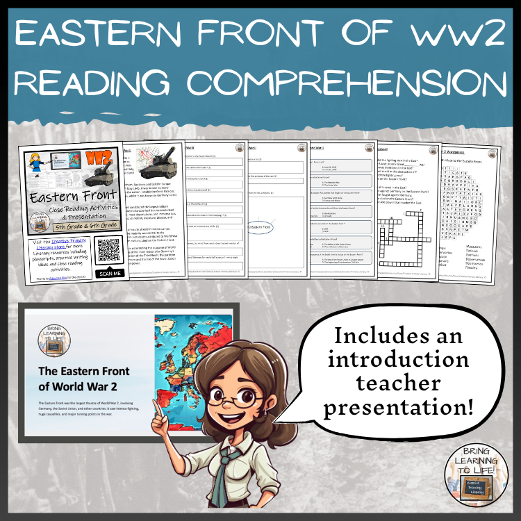 Eastern Front of World War II Close Reading Comprehension | 5th & 6th Grade