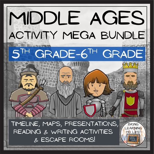 Middle Ages Mega Bundle of Activities | 5th Grade & 6th Grade