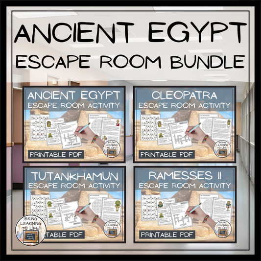 Ancient Egypt Escape Room Activity Bundle | 5th & 6th Grade