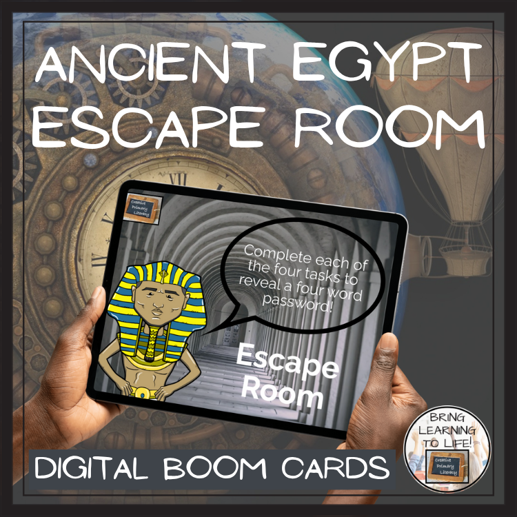 Ancient Egypt BOOM Cards Escape Room | Digital ELA Reading Activity