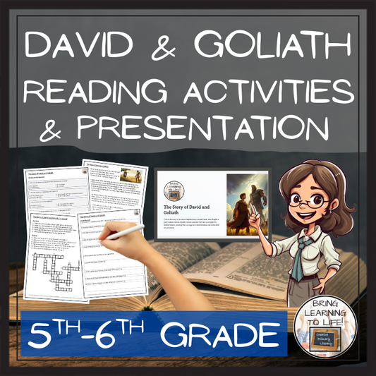 David and Goliath Story Close Reading Activities | 5th Grade & 6th Grade