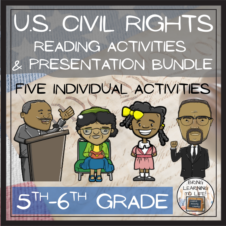 Civil Rights Movement Close Reading Comprehension Bundle | 5th Grade & 6th Grade