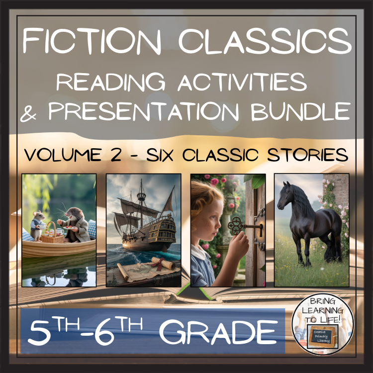 Fiction Classics Volume 2 Reading Comprehension Bundle | 5th & 6th Grade