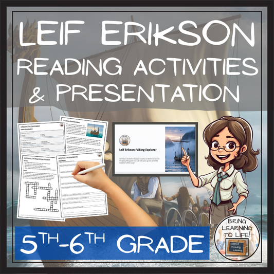 Leif Erikson Close Reading Comprehension Activities | 5th Grade & 6th Grade