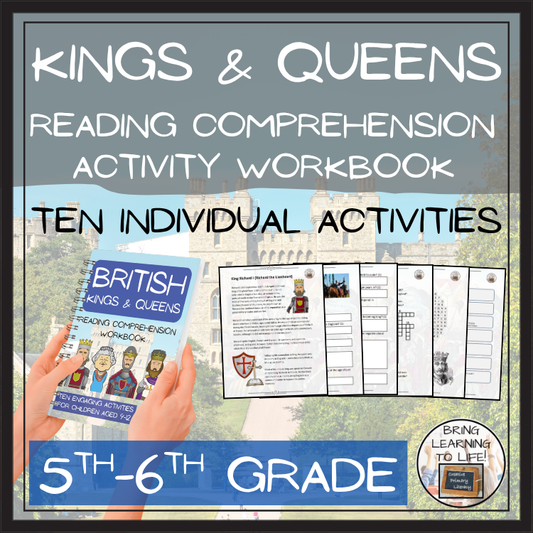 Kings and Queens Reading Comprehension Workbook | 5th-6th Grade