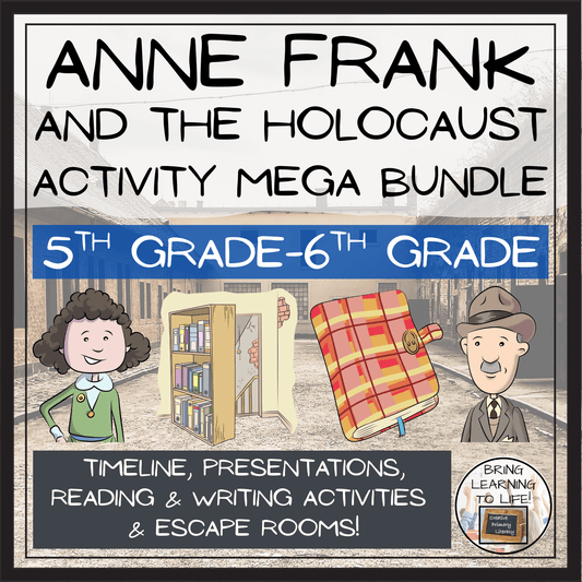 Anne Frank & the Holocaust Activity Bundle | 5th-6th Grade