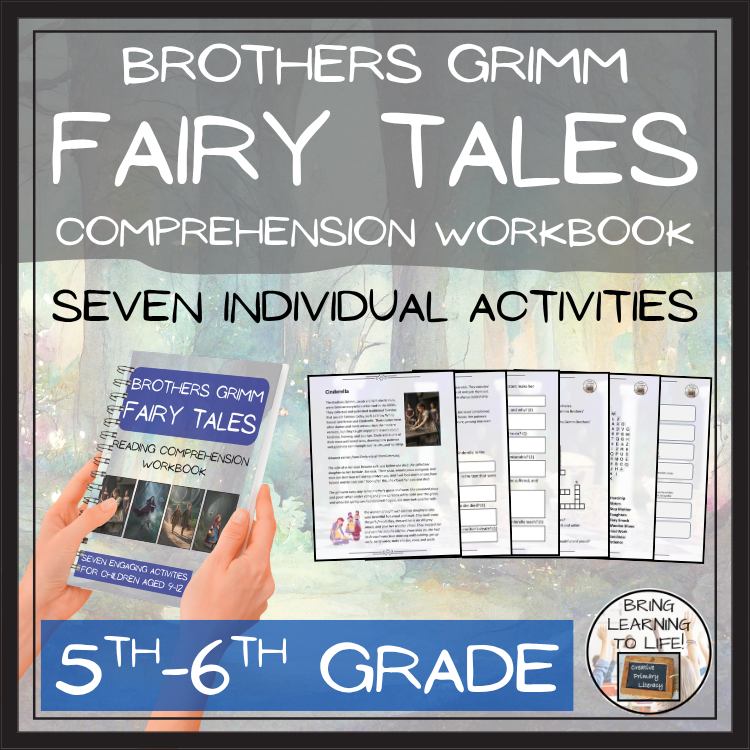 Brothers Grimm Fairy Tales Reading Comprehension Workbook | 5th-6th Grade