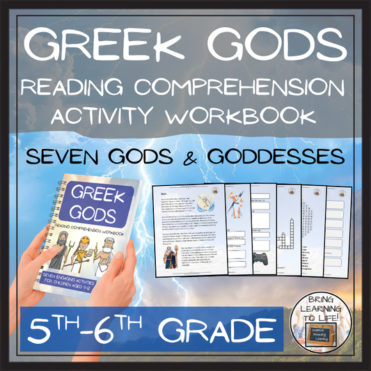 Greek Gods Reading Comprehension Workbook | 5th-6th Grade