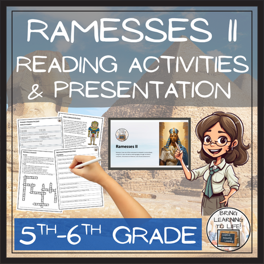 Ramesses II Close Reading Comprehension Activities | 5th Grade & 6th Grade