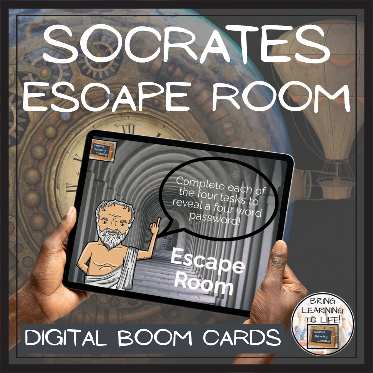 Socrates BOOM Cards Escape Room | Digital ELA Reading Activity
