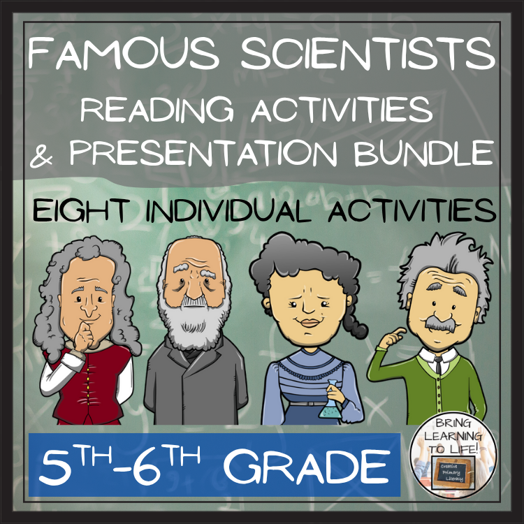 Famous Scientists Close Reading Comprehension Bundle | 5th & 6th Grade
