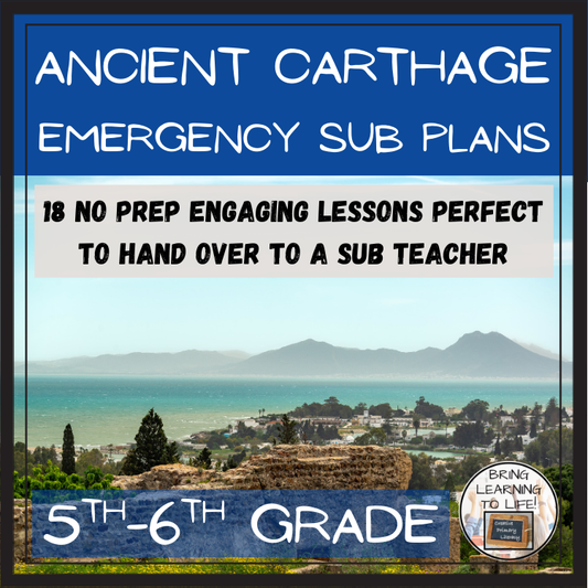 Emergency Sub Plans | Ancient Carthage Bundle | 5th Grade & 6th Grade