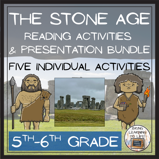 Stone Age Close Reading Comprehension Bundle | 5th & 6th Grade