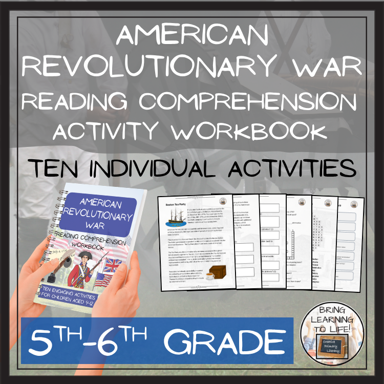 American Revolutionary War Reading Comprehension Workbook | 5th-6th Grade