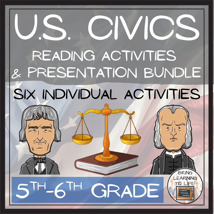 Civics Close Reading Bundle | U.S. Government | 5th & 6th Grade