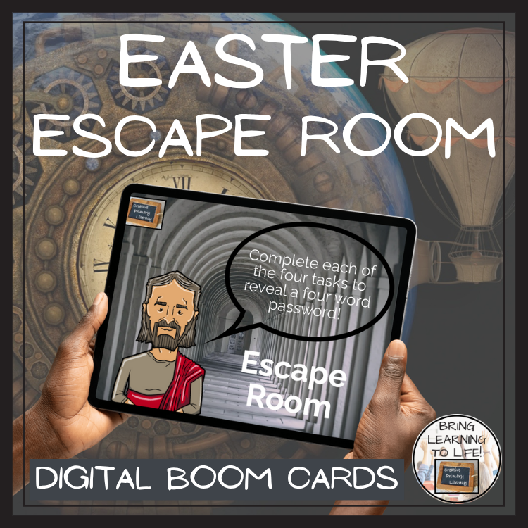 Easter Around the World BOOM Cards Escape Room | Digital ELA Reading Activity