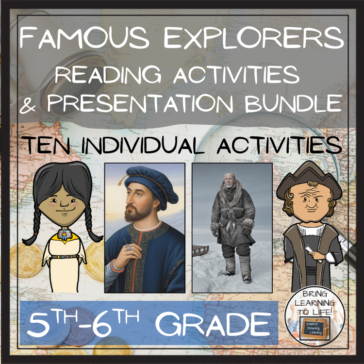 Famous Explorers Close Reading Comprehension Bundle | 5th Grade & 6th Grade