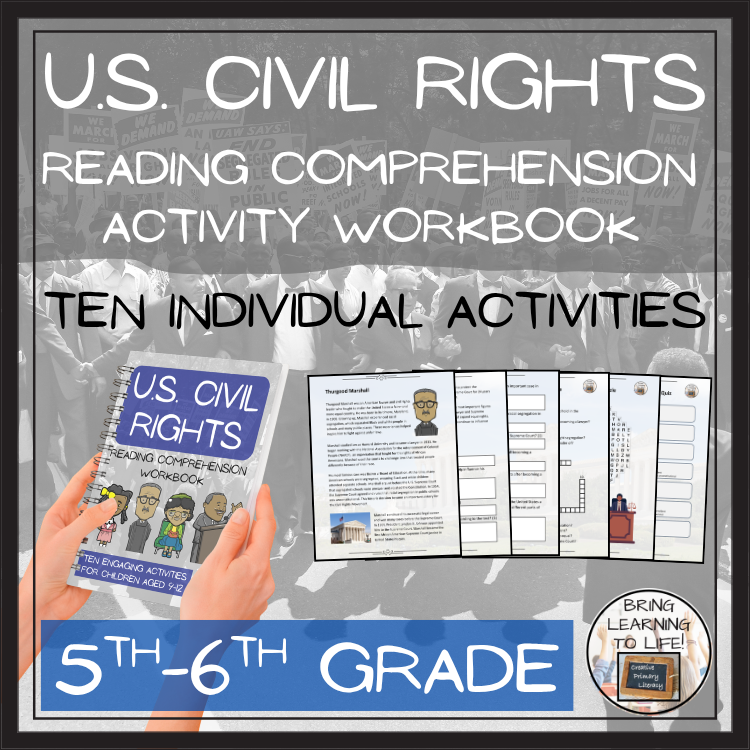 U.S. Civil Rights Reading Comprehension Workbook | 5th-6th Grade