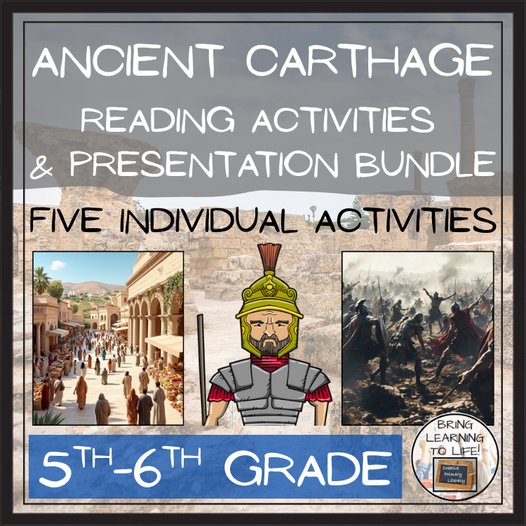 Carthaginian Empire Close Reading Comprehension Bundle | 5th Grade & 6th Grade