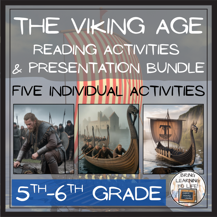 The Vikings Close Reading Comprehension Bundle | 5th & 6th Grade