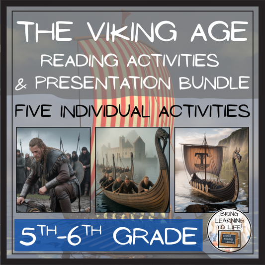 The Vikings Close Reading Comprehension Bundle | 5th & 6th Grade