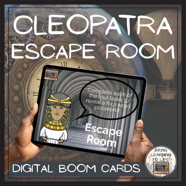 Cleopatra BOOM Cards Escape Room | Digital ELA Reading Activity