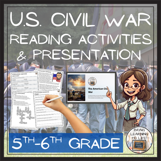 American Civil War Close Reading Comprehension Activity | 5th Grade & 6th Grade