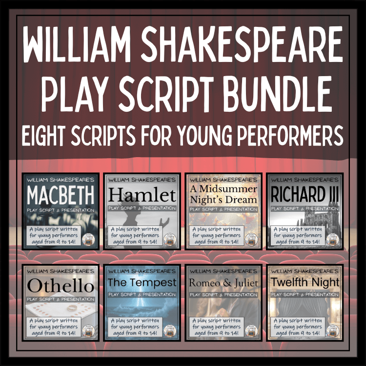 William Shakespeare Play Scripts Bundle | Eight Individual Play Script ...