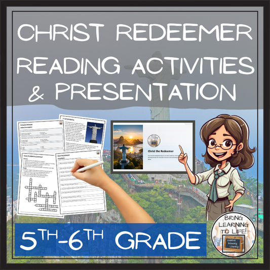 Christ the Redeemer Close Reading Comprehension Activities | 5th Grade & 6th Grade