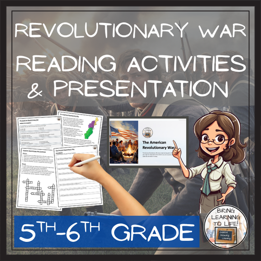 American Revolutionary War Close Reading Comprehension | 5th & 6th Grade