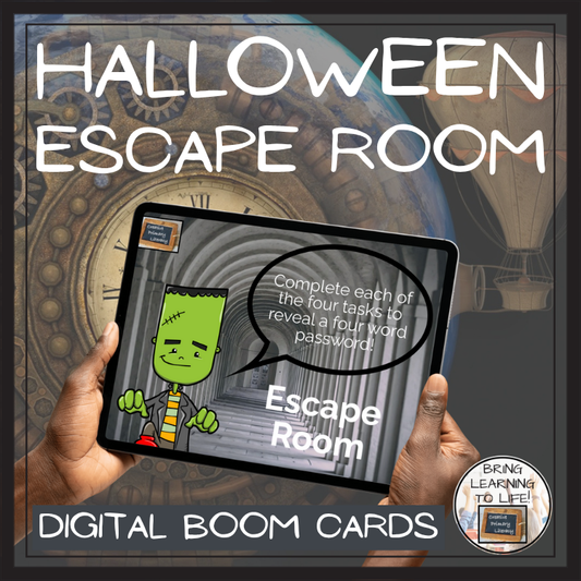 Halloween BOOM Cards Escape Room | Digital ELA Reading Activity