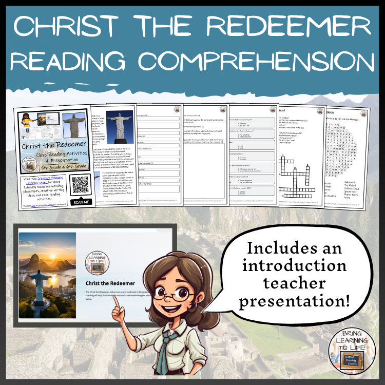 Christ the Redeemer Close Reading Comprehension Activities | 5th Grade & 6th Grade