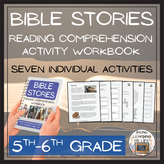 Bible Stories Reading Comprehension Workbook | 5th-6th Grade