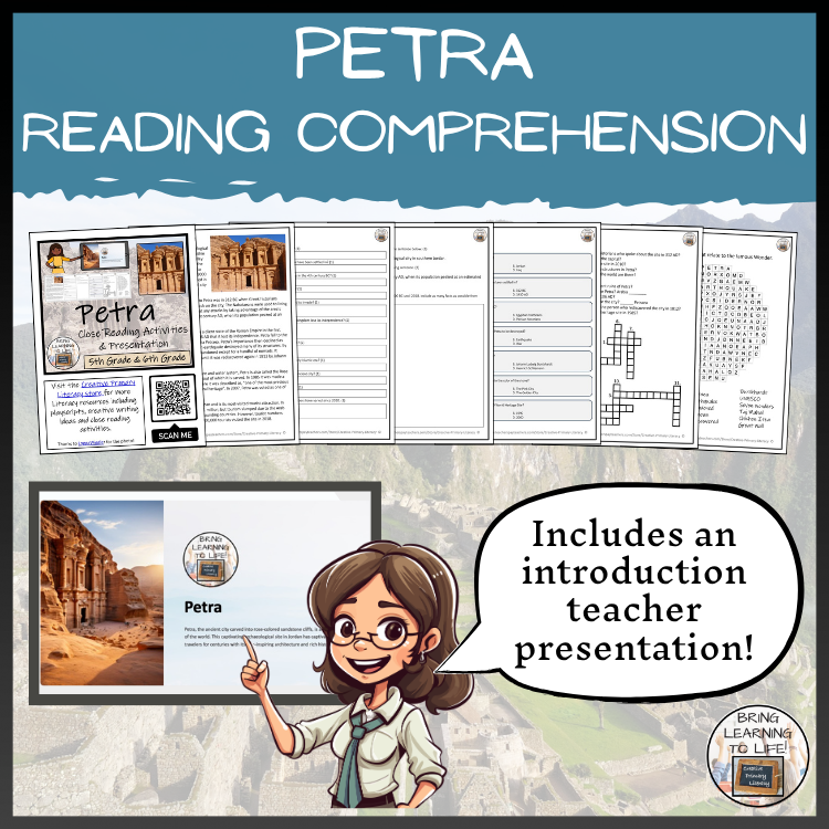 Petra Close Reading Comprehension Activity | 5th Grade & 6th Grade
