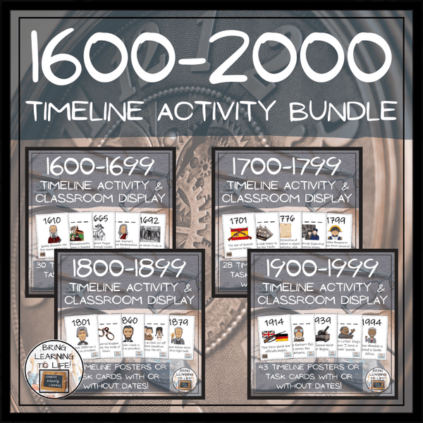 1600 to 2000 Timeline Activities Bundle – Creative Primary Literacy