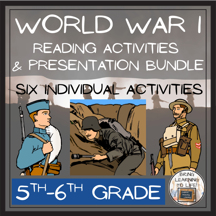 First World War Close Reading Comprehension Bundle | 5th Grade & 6th Grade