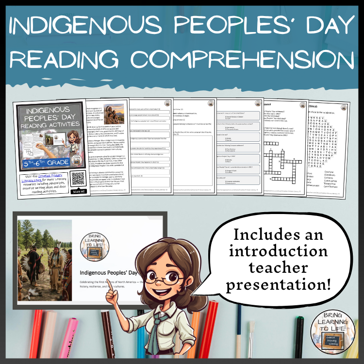 Indigenous Peoples’ Day Reading Comprehension Activities | 5th & 6th Grade