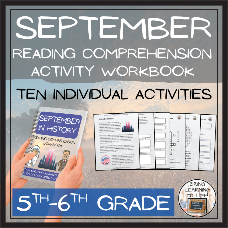 September in History Reading Comprehension Workbook | 5th-6th Grade