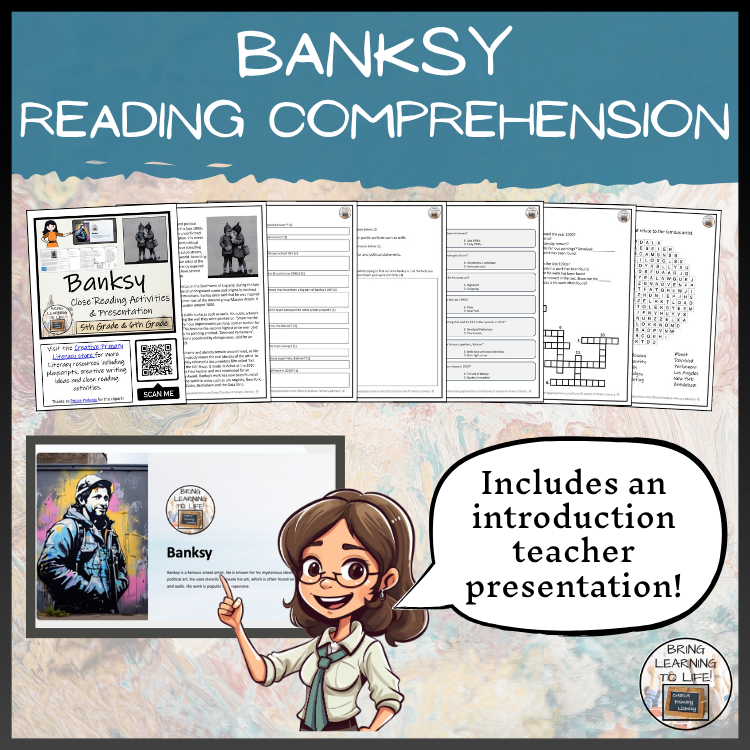 Banksy Close Reading Comprehension Activity | 5th Grade & 6th Grade