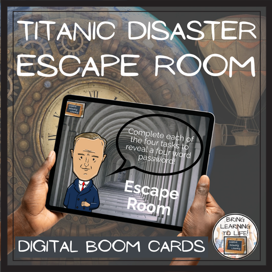 Titanic Disaster BOOM Cards Escape Room | Digital ELA Reading Activity