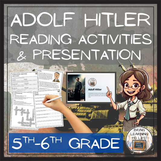 Adolf Hitler Close Reading Comprehension Activities | 5th Grade & 6th Grade