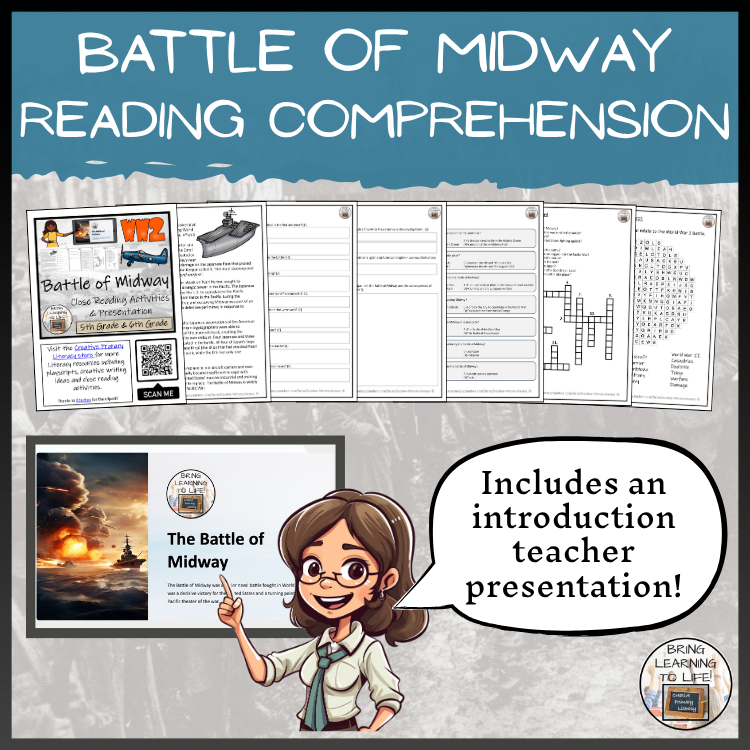 Battle of Midway Close Reading Comprehension Activity | 5th Grade & 6th Grade