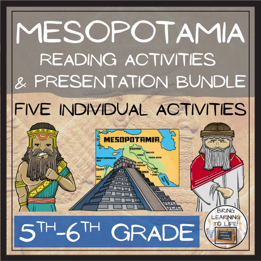 Ancient Mesopotamia Close Reading Comprehension Bundle | 5th Grade & 6th Grade